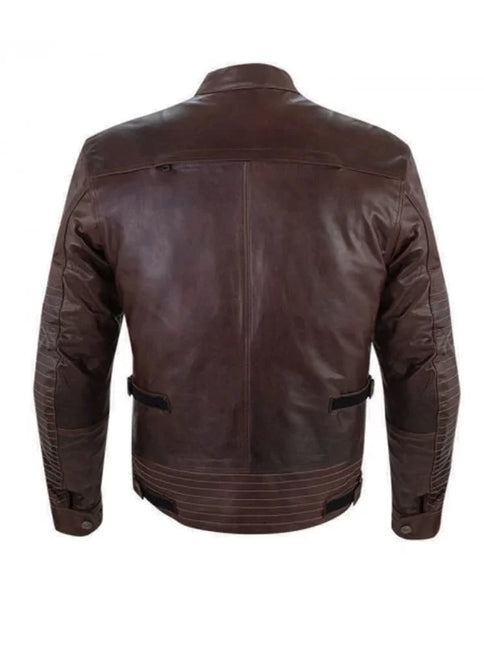 Men Brown Biker Leather Jacket