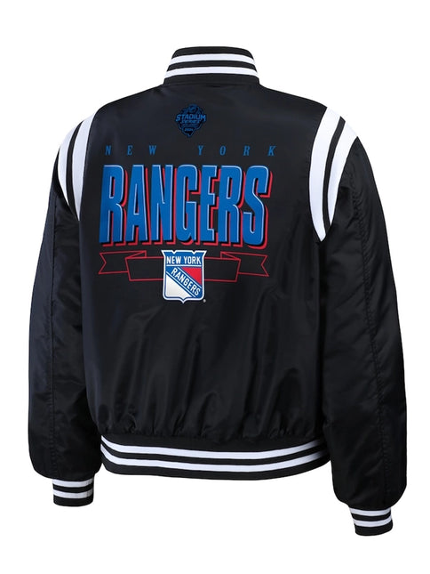 NY Rangers Black Bomber Jacket