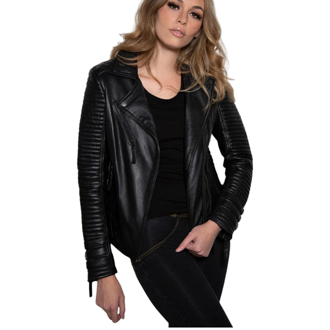 Women Hawthorne Rocker Leather Jacket