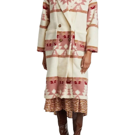 Beth Dutton Pink Printed Coat