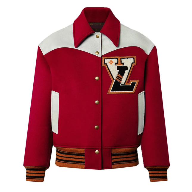 Cashgora Red Varsity Jacket