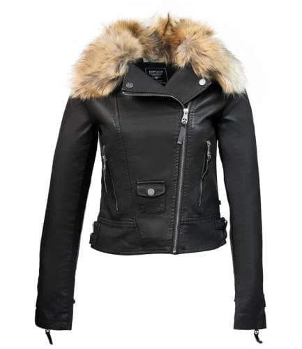 Vegan Mc Fur Leather Jacket
