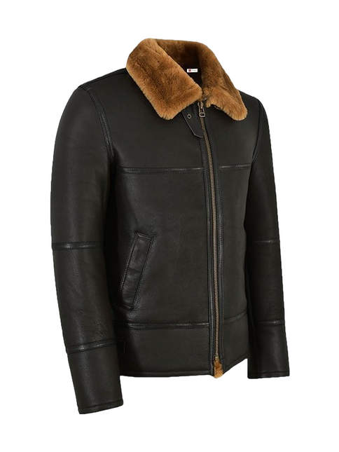 Traditional Shearling Leather Jacket