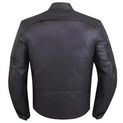 Men Black Motorcycle Leather Jacket