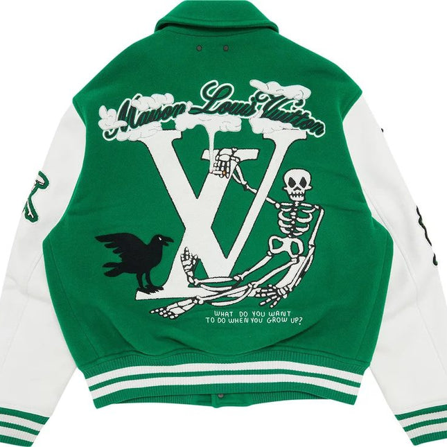 Green Wool Varsity Jacket