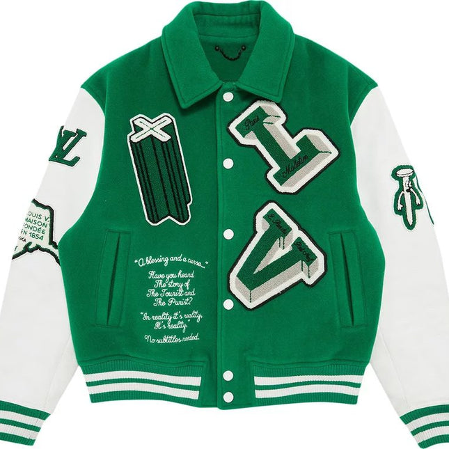 Green Wool Varsity Jacket