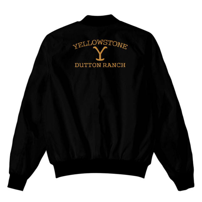 Men Dutton Ranch Black Bomber Jacket