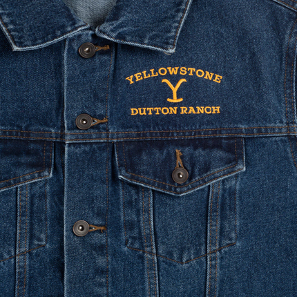 Men Dutton Ranch Logo Denim Jacket
