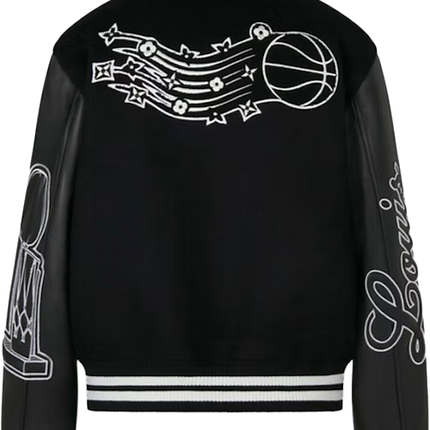 NBA Black Varsity Bomber Jacket