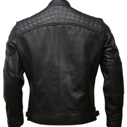 Men Black Lambskin Leather Jacket