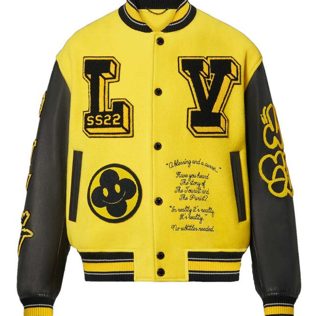 Yellow Wool Varsity Jacket
