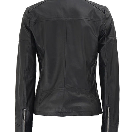 Maude Black Textured Leather Jacket